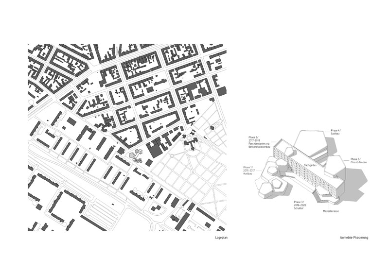 Lageplan / Bauabschnitte (Quelle: Mono Architekten)