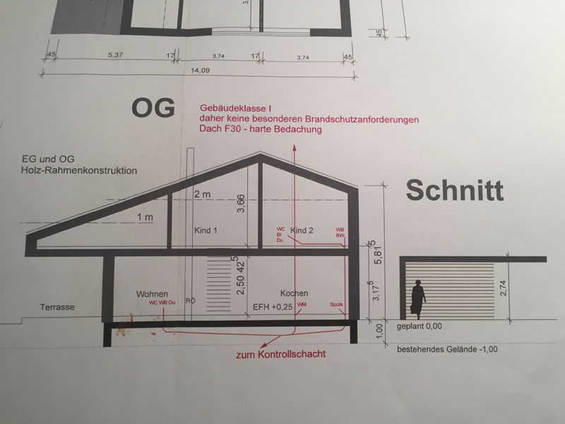 Schnitt - Bauplan (Quelle: M. Deuring)