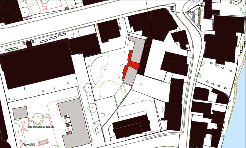 Lageplan (Quelle: Oesterle Architekten/Magistrat der Stadt Marburg)