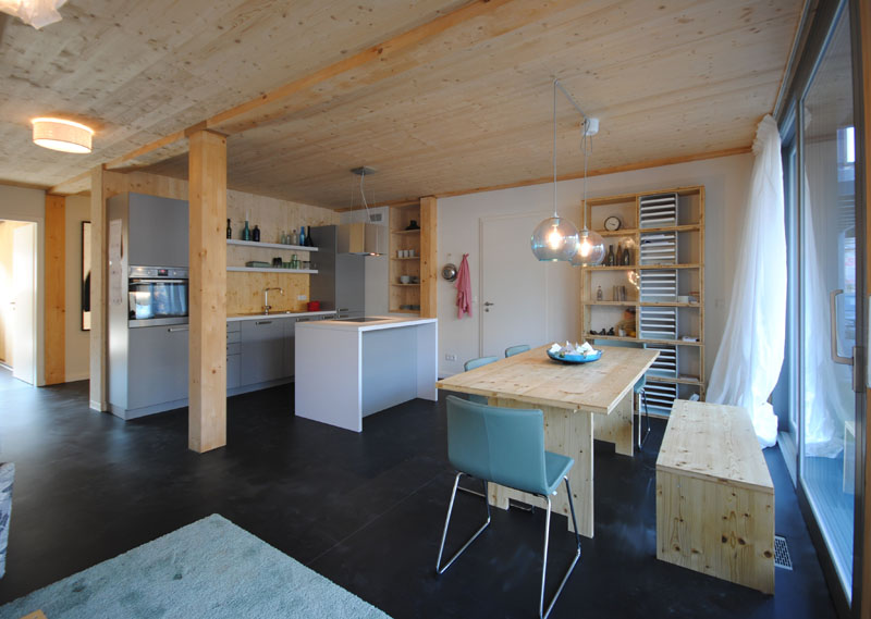 3-Raum-Wohnung - Küche und Wohnbereich (Quelle: © Schelfbauhütte)
