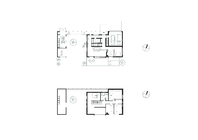 Erdgeschoss und Obergeschoss M 1:200 (Quelle: Katja Knaus Freie Architektin)