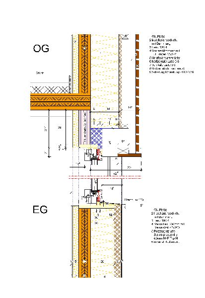 Detailzeichnung Fassadenschnitt (Quelle: Dachkonzept Ihle)