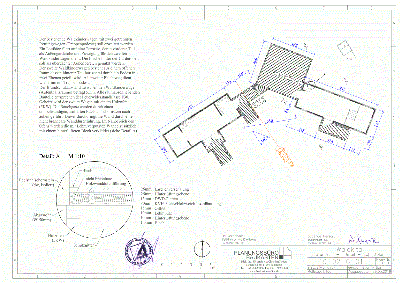 Grundriss beider Wägen und Terrasse (Quelle: Silvio Knick)